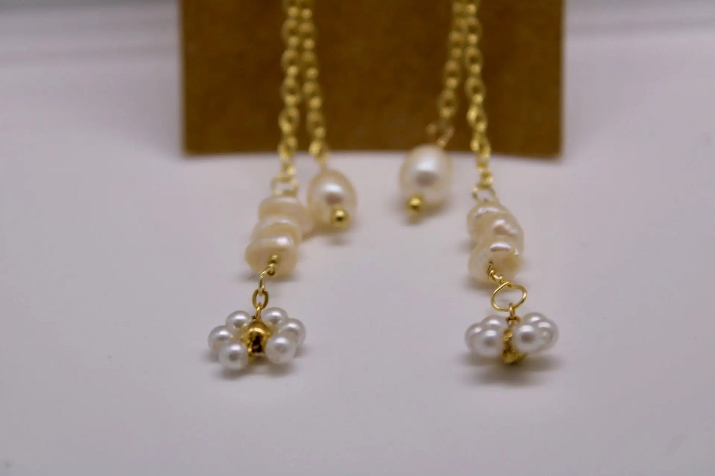 Sunflower Pearl Earrings Cositasbella Jewelry