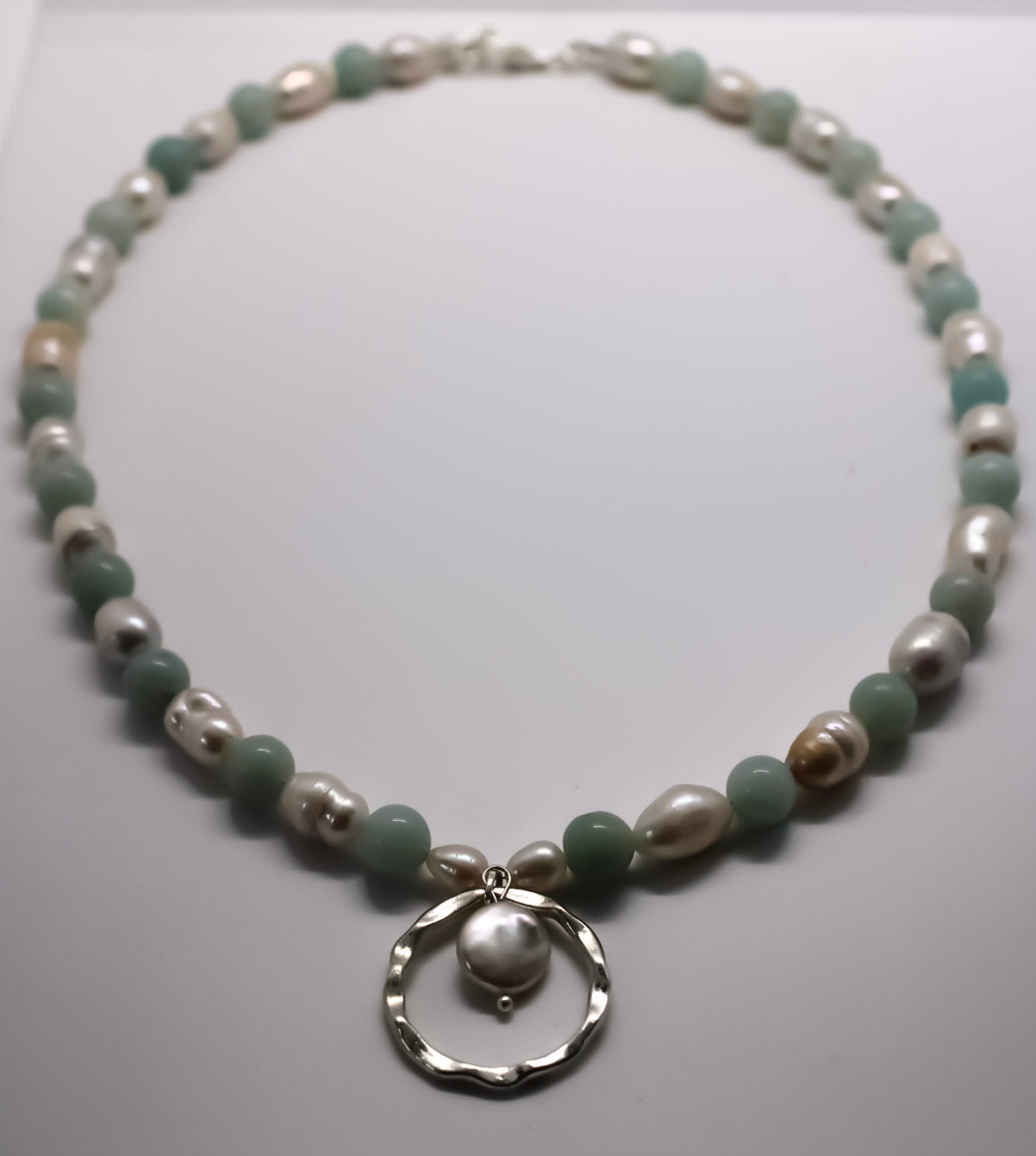 Full Moon Pearl Pendant Necklace