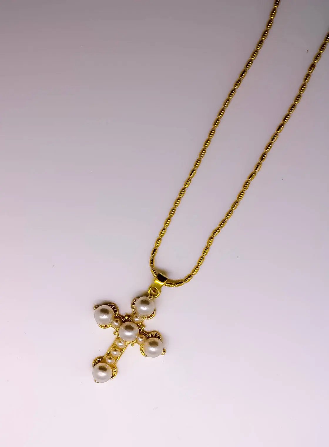 Pearl Cross Necklace Cositasbella Jewelry