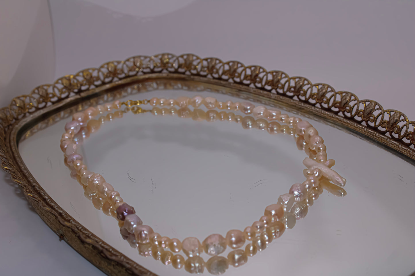 Pearl Cross Chocker