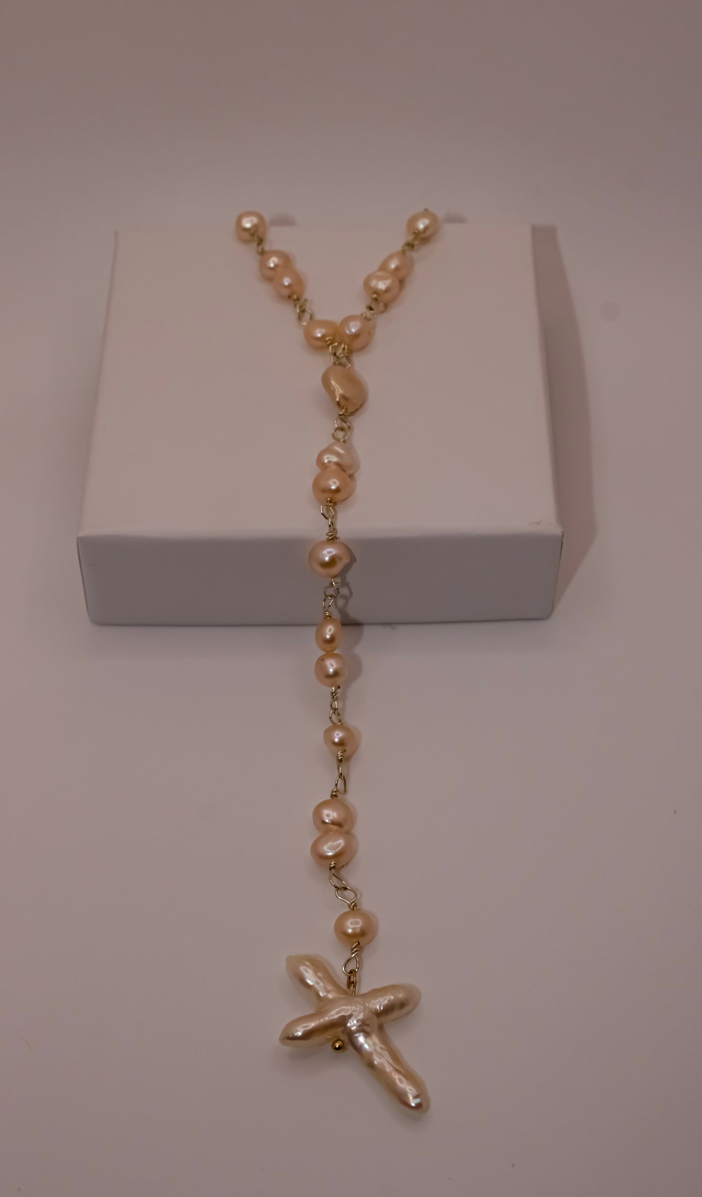 Rosary Pearl Necklace