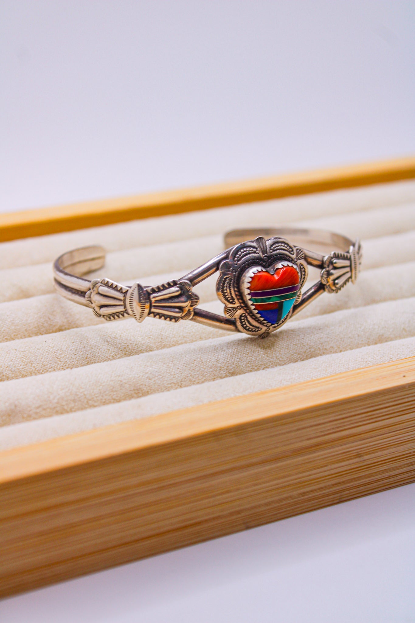 Sweetheart Sterling Inlay Cuff