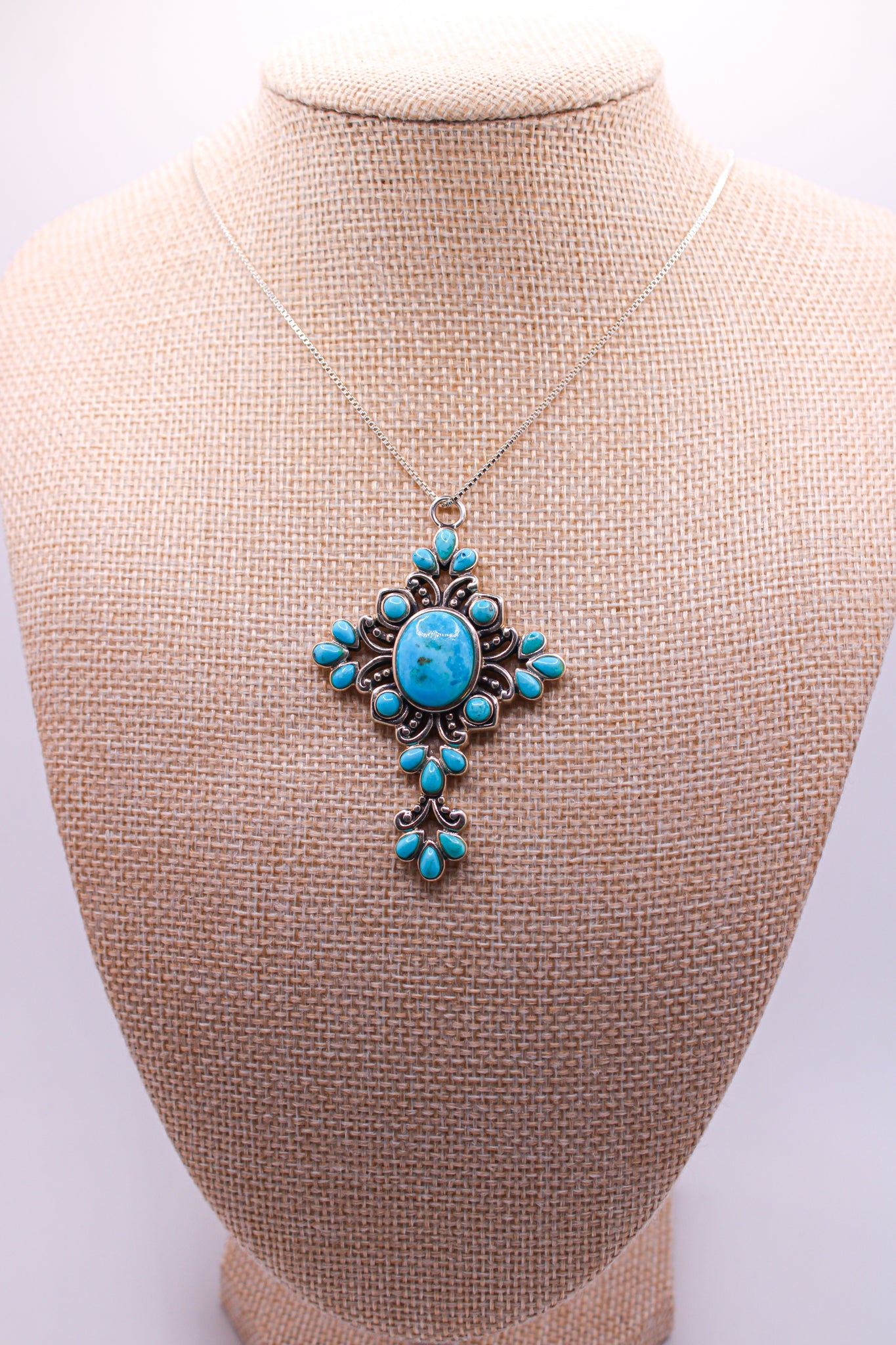 Turquoise Cross Necklace