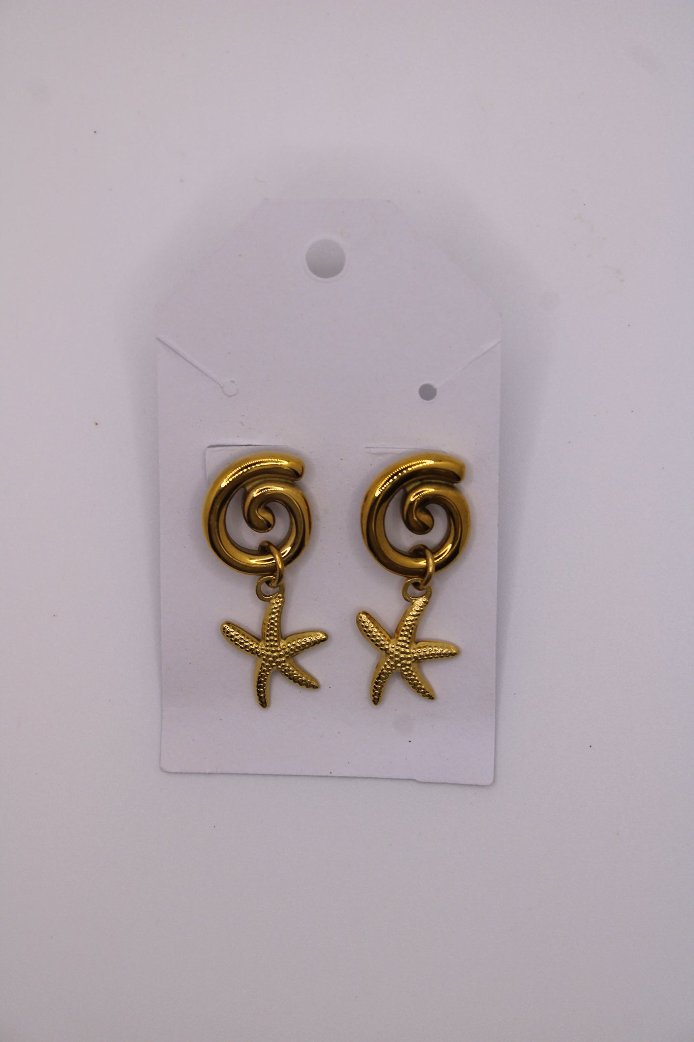 Tidal Swirl Starfish Earrings