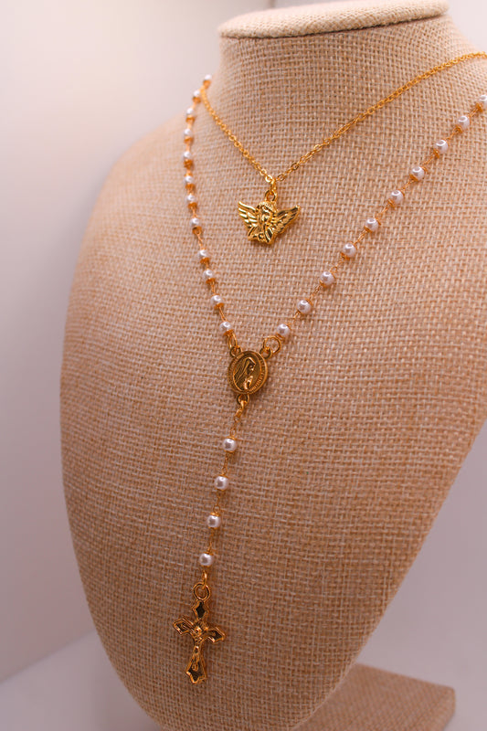 Angel Rosary Necklace