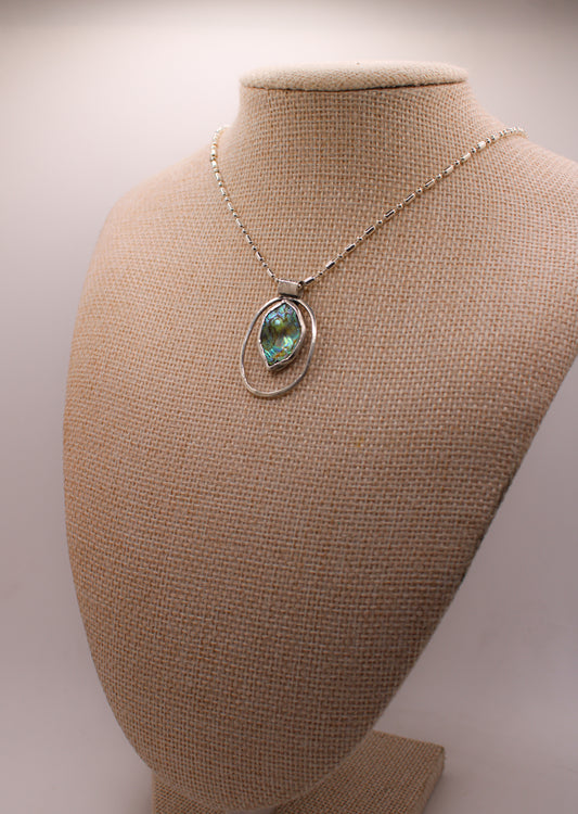 Dainty Abalone Pendant Necklace (One of One) vo. 1