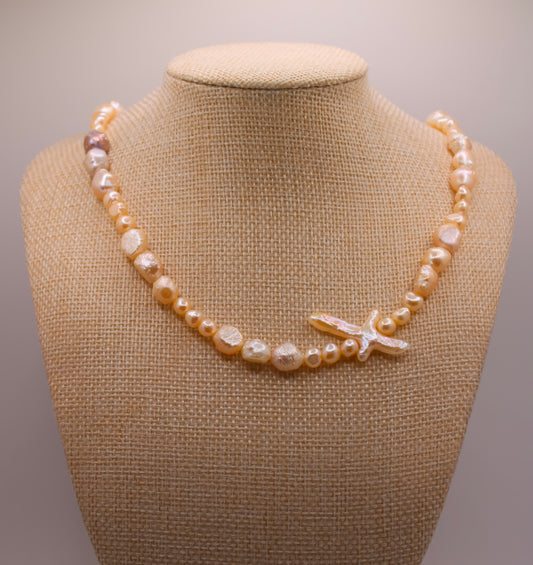 Pearl Cross Chocker