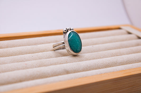 Bear Track Amazonite Ring