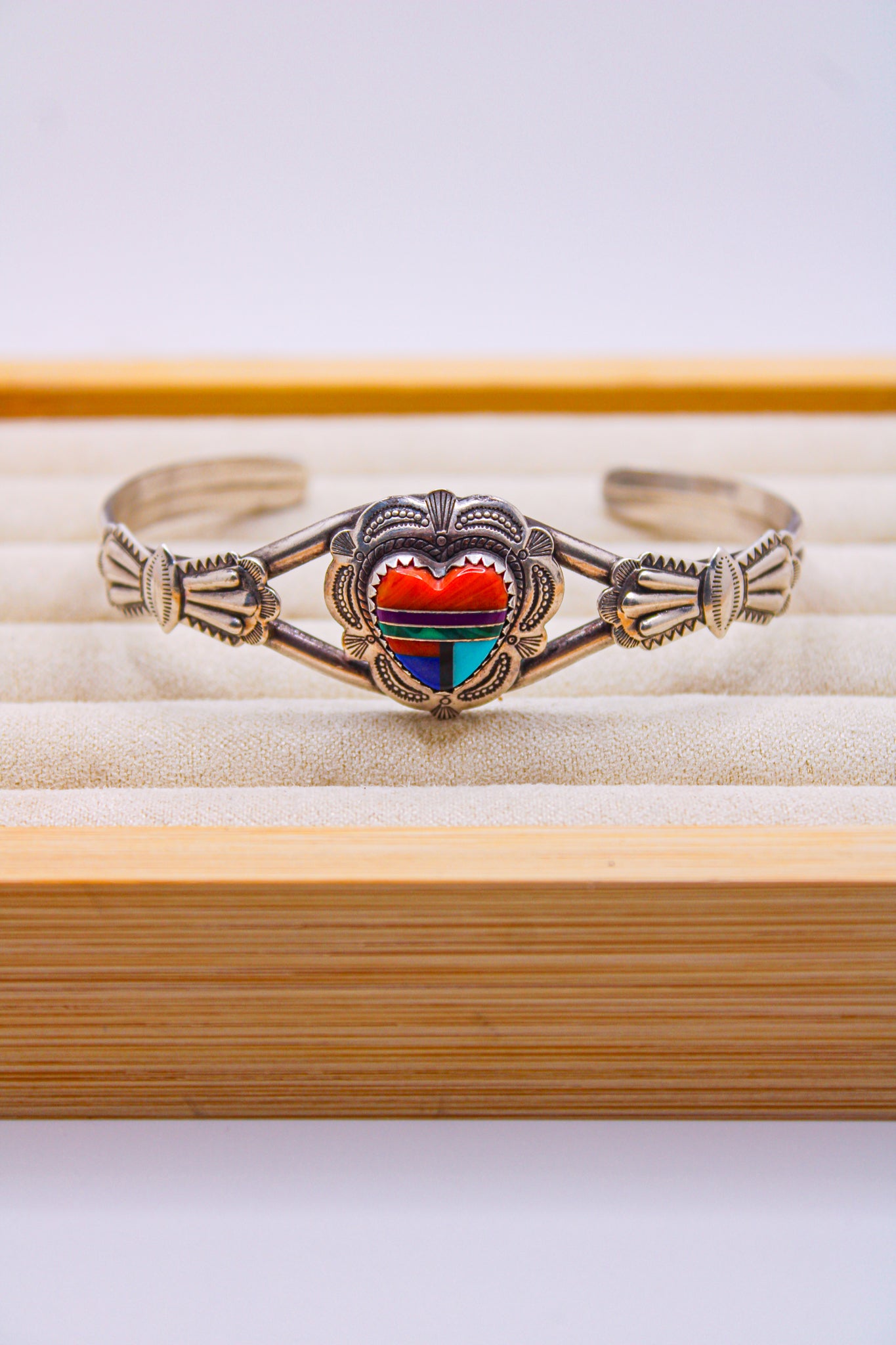 Sweetheart Sterling Inlay Cuff