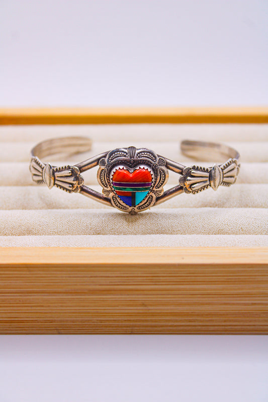 Sweetheart Sterling Inlay Cuff