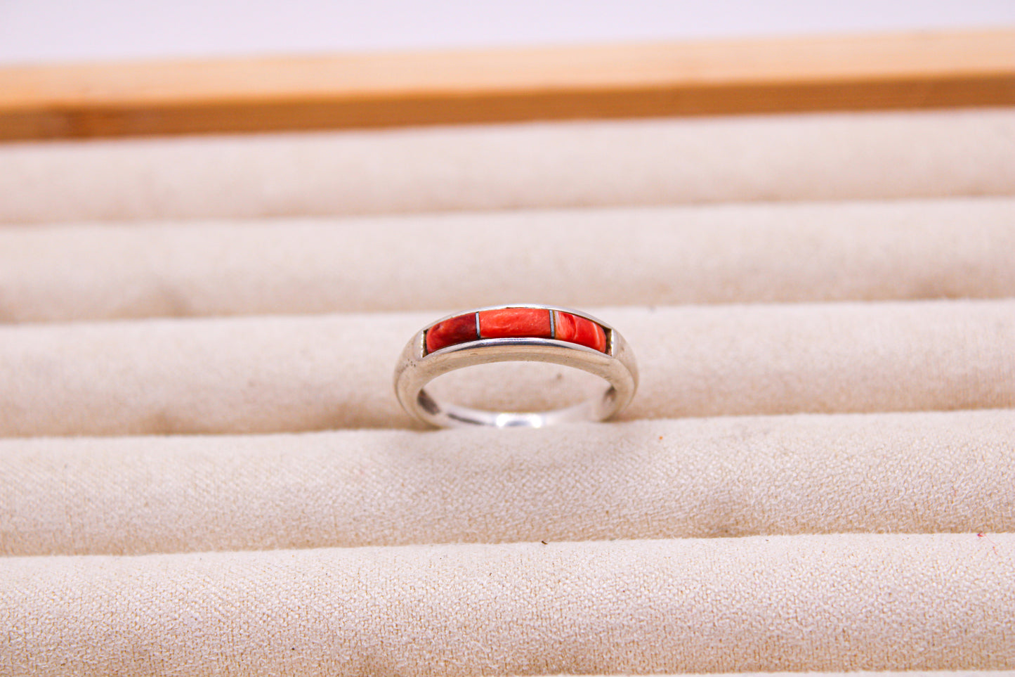 Coral Turquoise Inlay Band