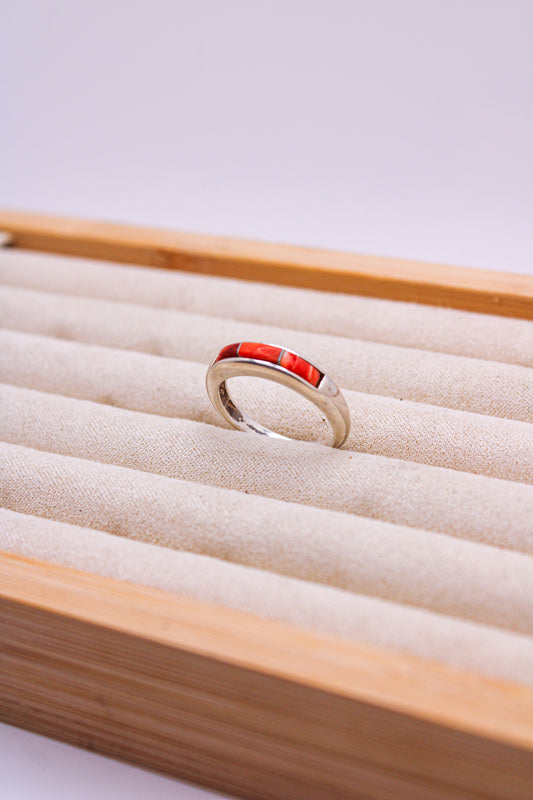 Coral Turquoise Inlay Band