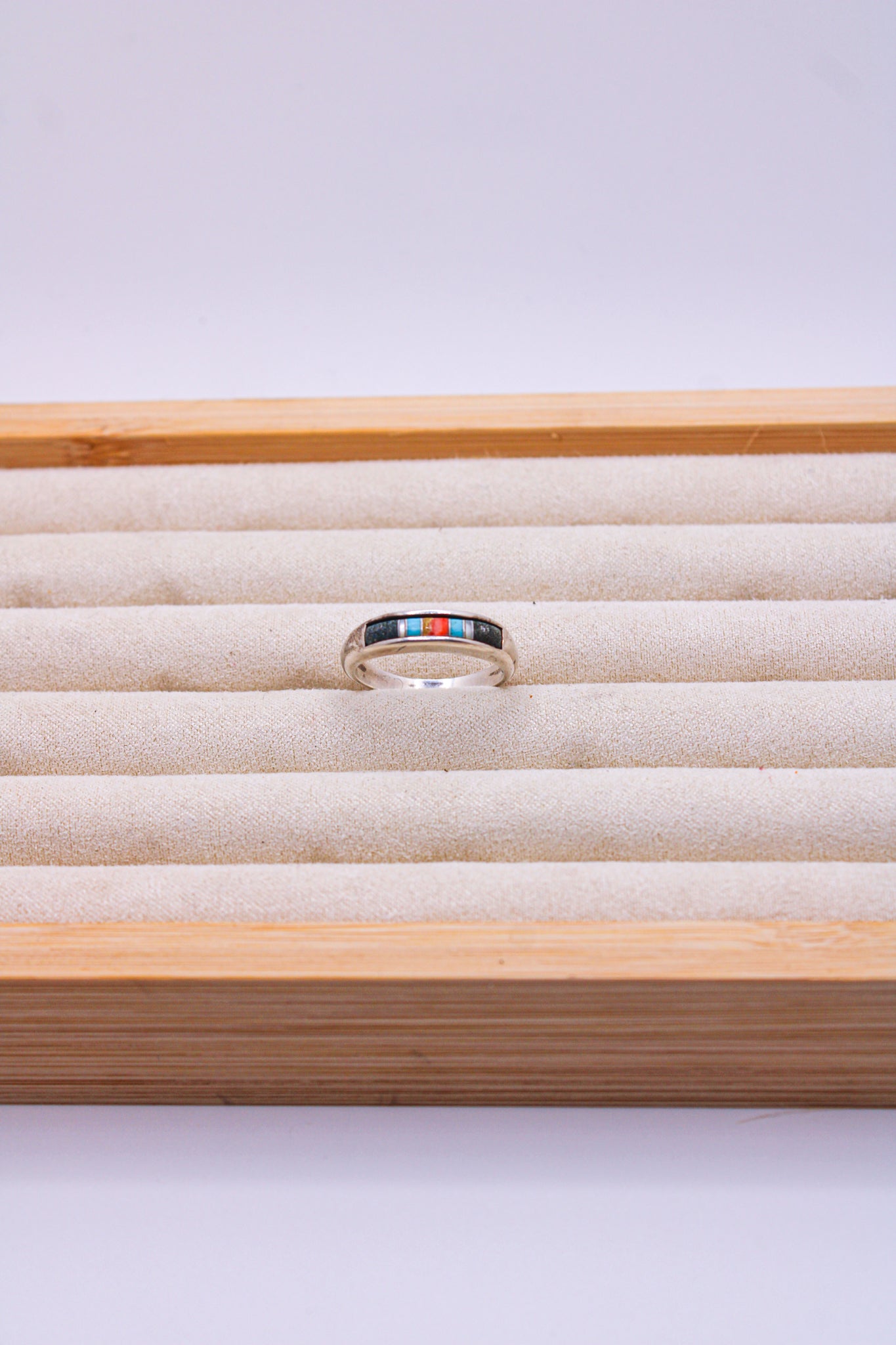 Striped Turquoise Inlay Band