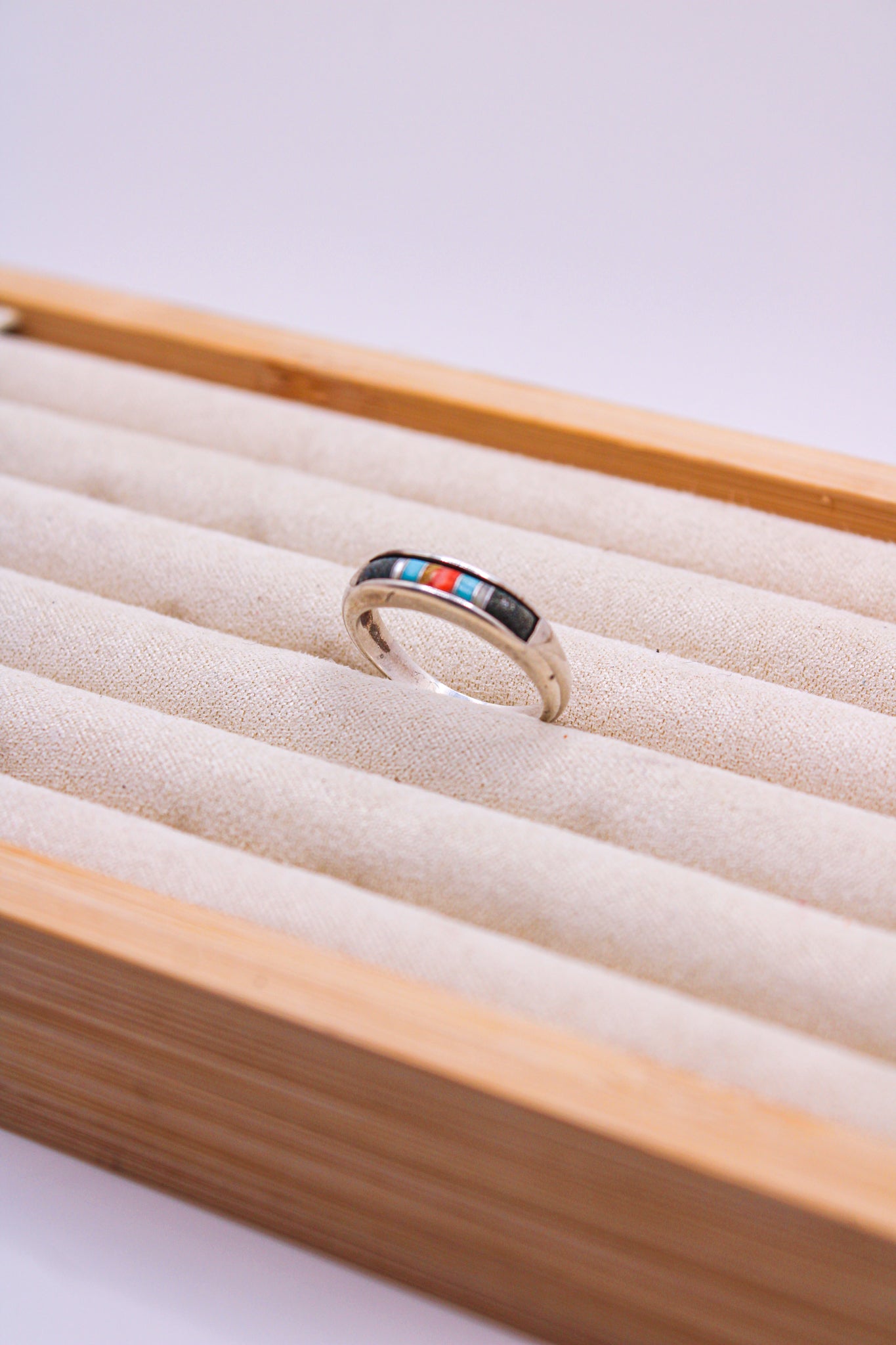 Striped Turquoise Inlay Band