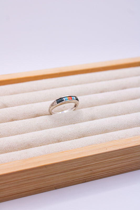 Striped Turquoise Inlay Band