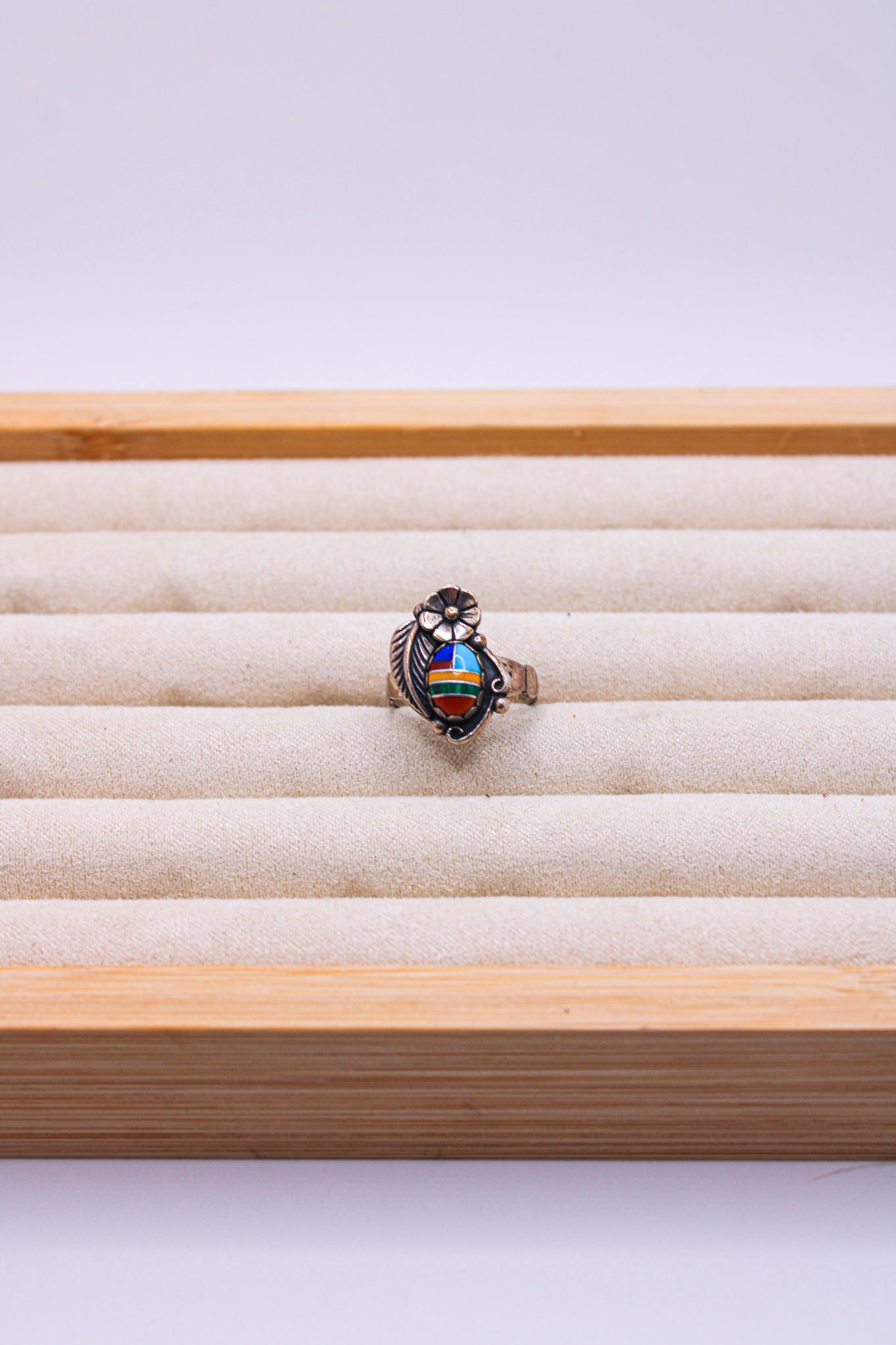 Floral Vintage Quac Turquoise Ring