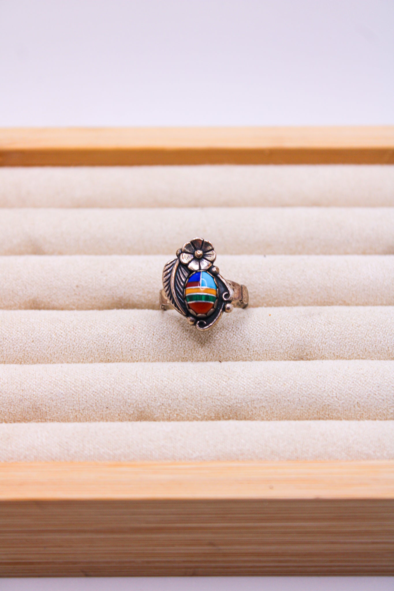 Floral Vintage Quac Turquoise Ring