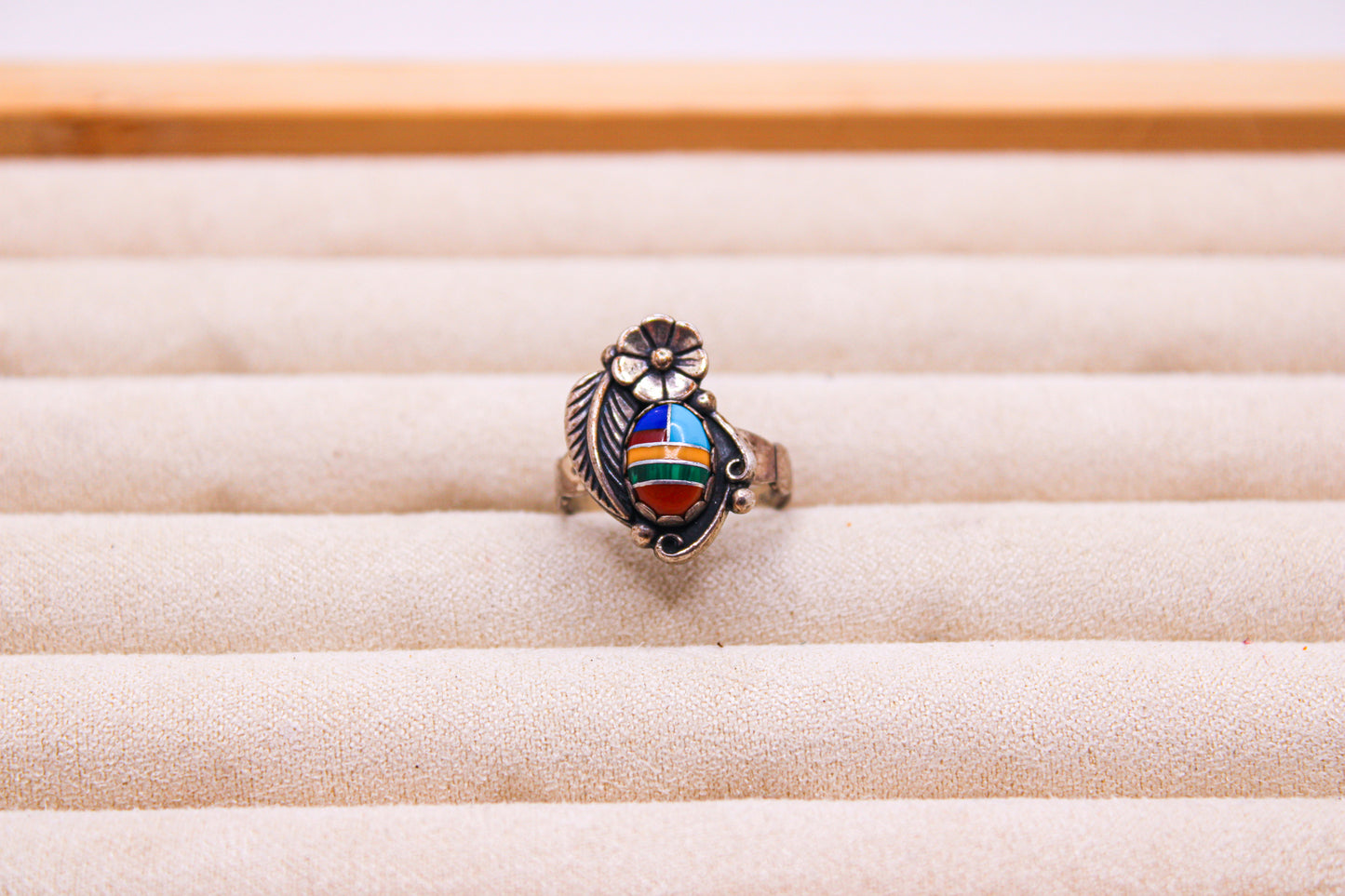 Floral Vintage Quac Turquoise Ring