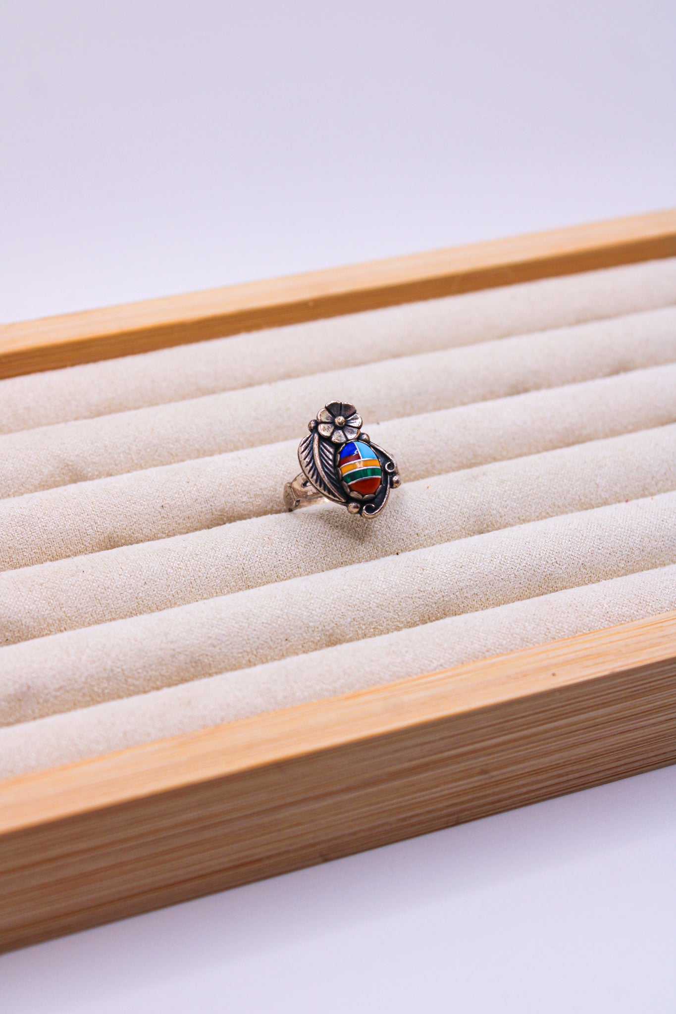 Floral Vintage Quac Turquoise Ring