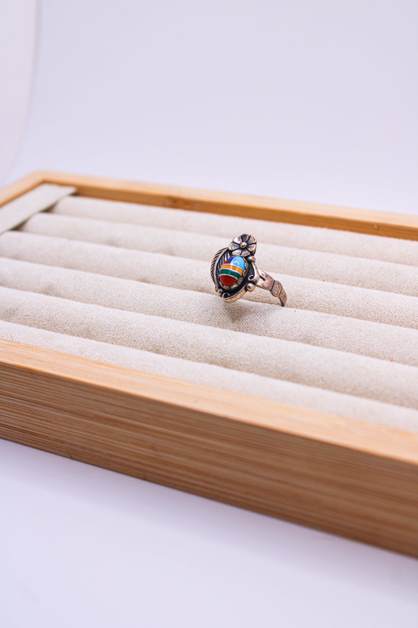 Floral Vintage Quac Turquoise Ring