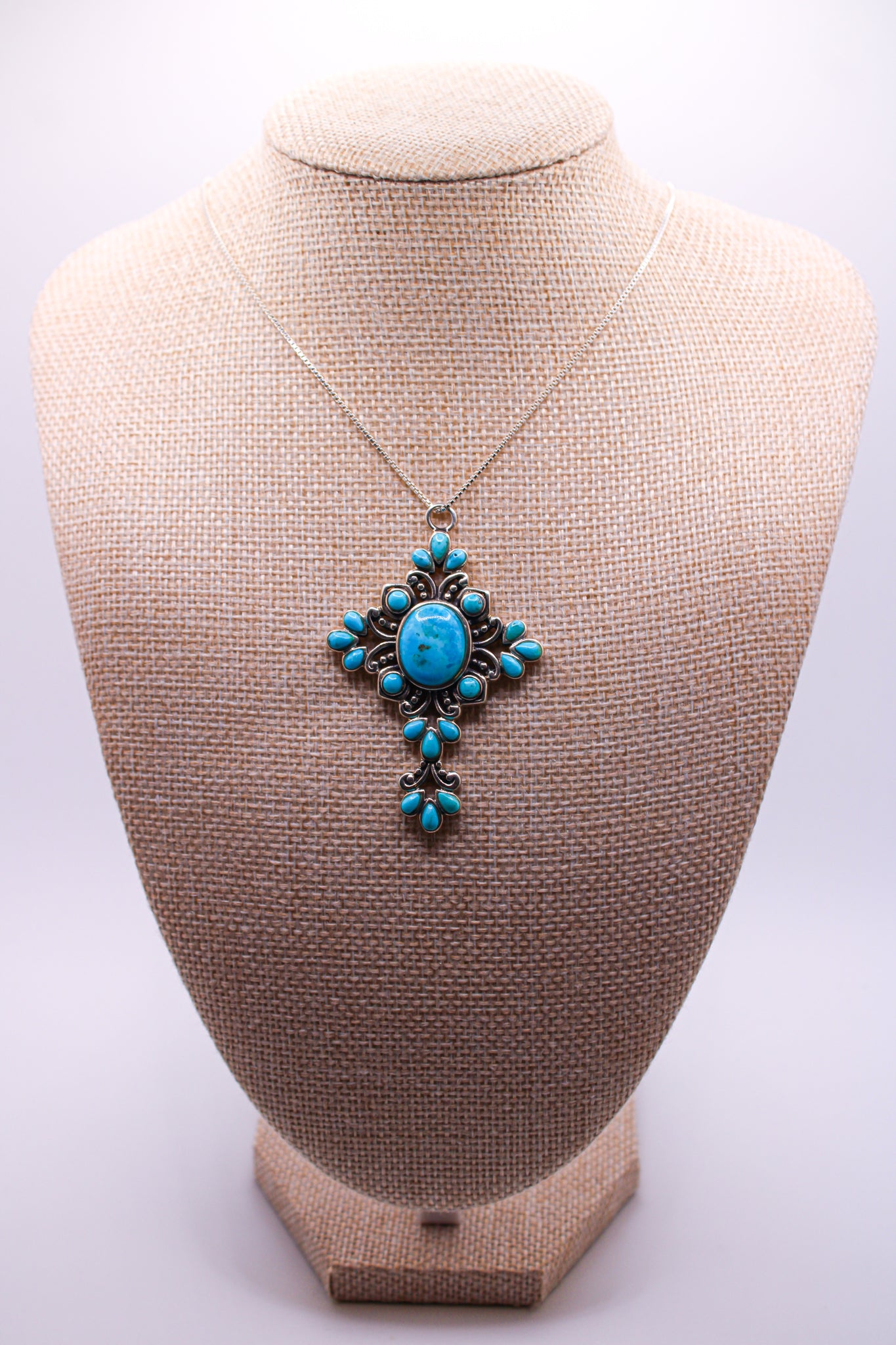 Turquoise Cross Necklace