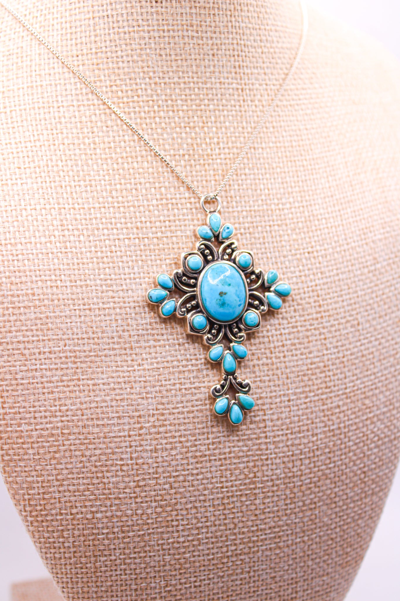 Turquoise Cross Necklace