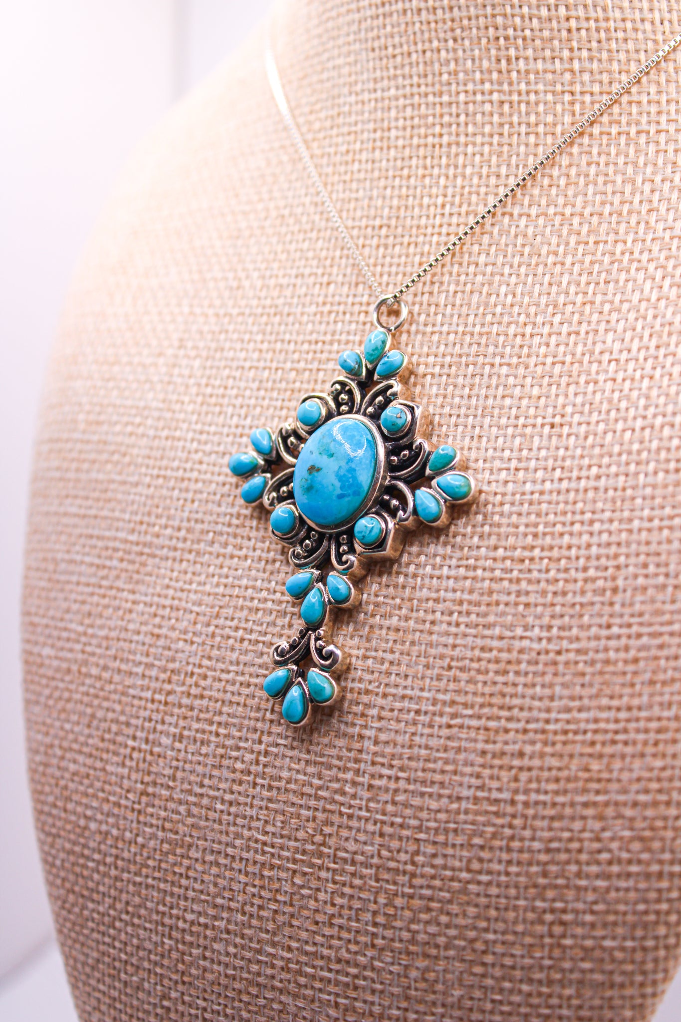 Turquoise Cross Necklace