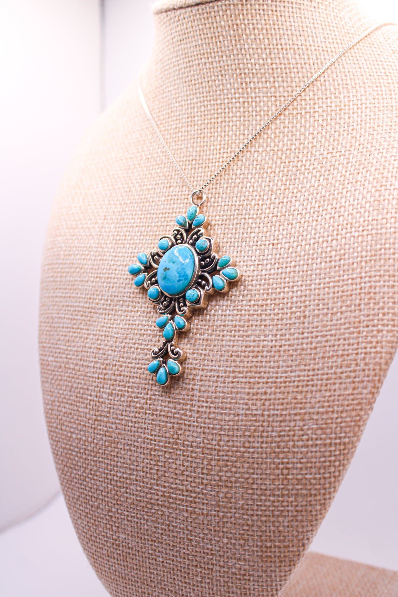 Turquoise Cross Necklace