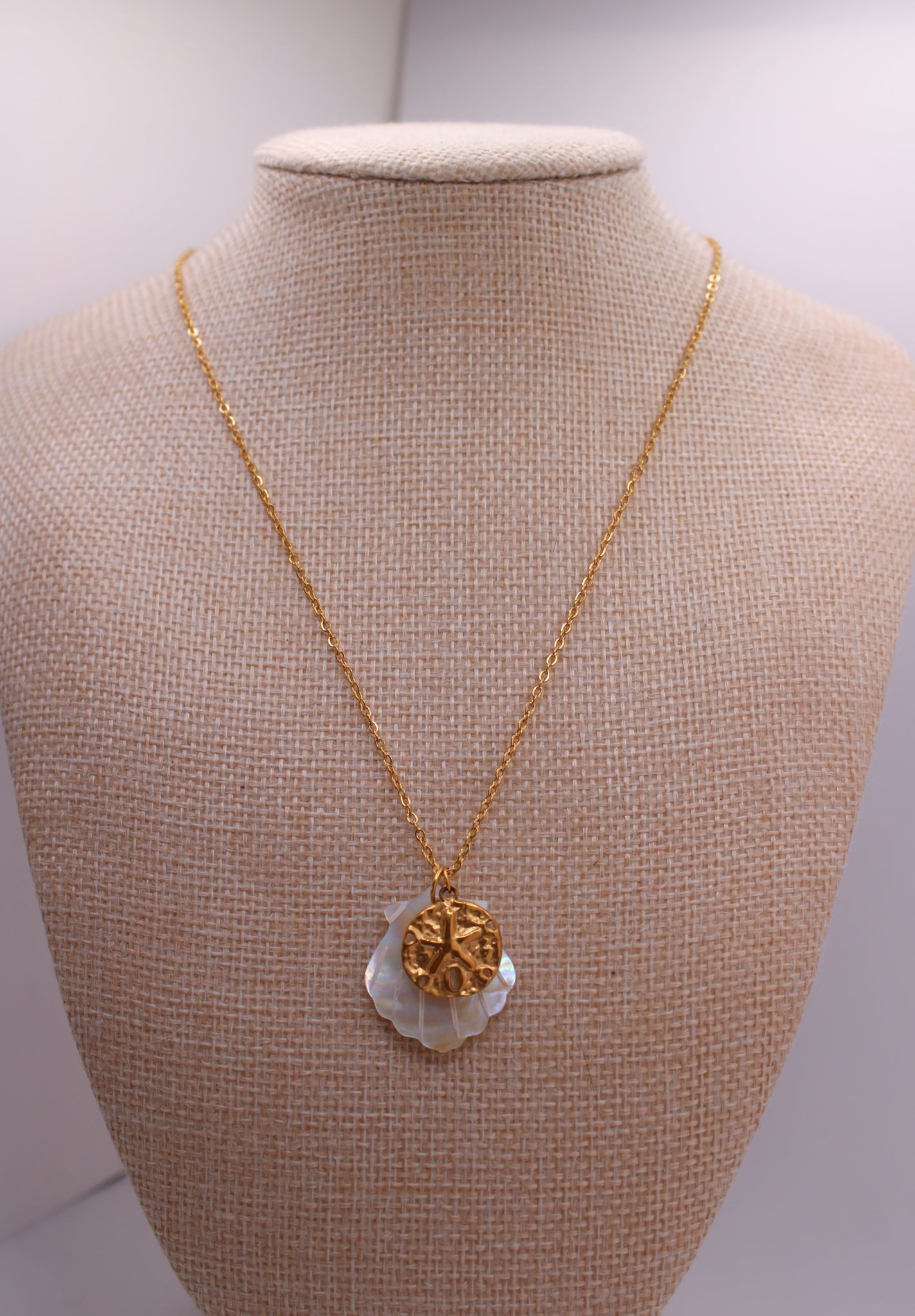 Coastal Pearl & Sand Dollar Necklace