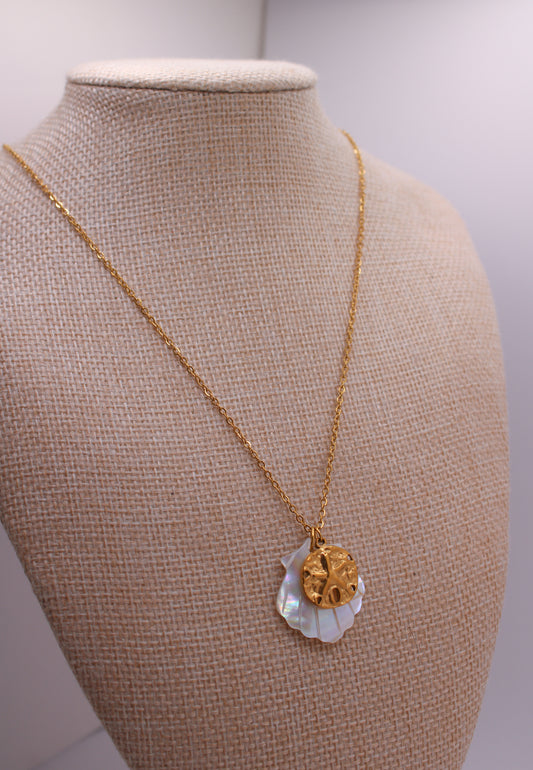 Coastal Pearl & Sand Dollar Necklace