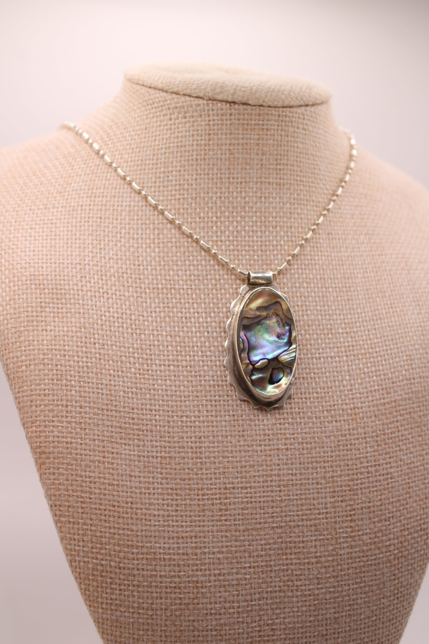 Wave Halo Labradorite Necklace (One of One) vo 1.