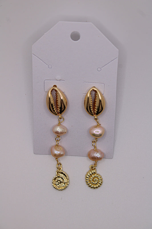 Spiral Seashell Earrings