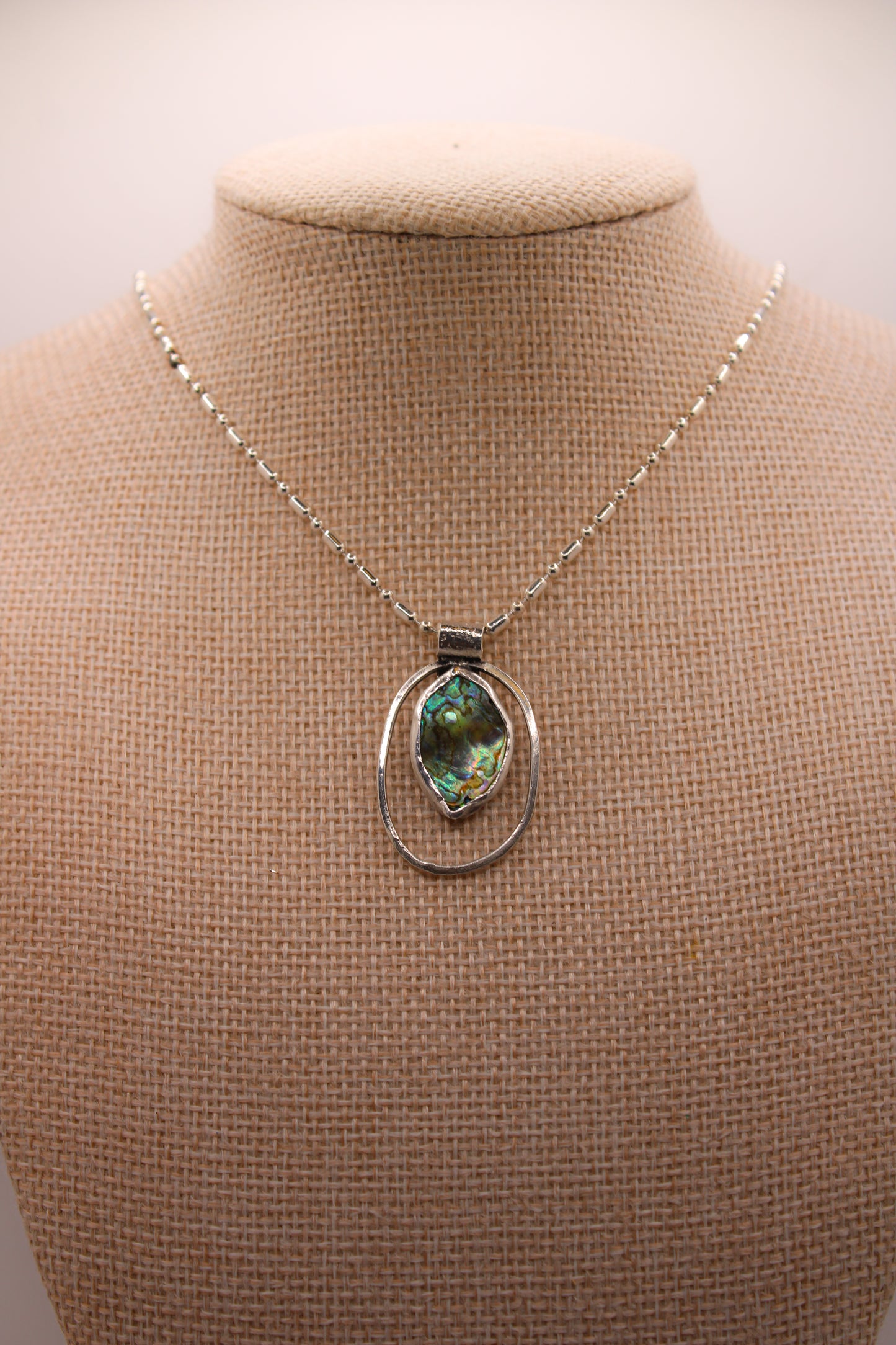 Dainty Abalone Pendant Necklace (One of One) vo. 1